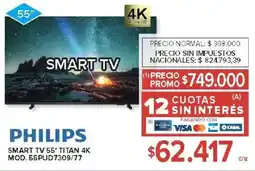 Carrefour Philips smart tv 55" oferta