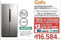 Carrefour Gafa heladera sbs plata oferta