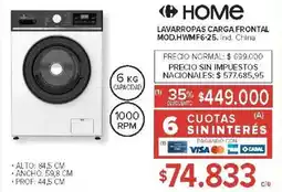Carrefour Home lavarropas carga frontal oferta