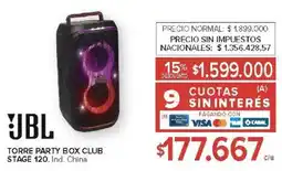 Carrefour Jbl torre party box club stage 120. oferta