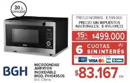 Carrefour Bgh microondas airfryer inoxidable oferta