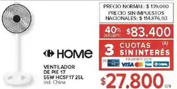 Carrefour Home ventilador de pie 17 oferta