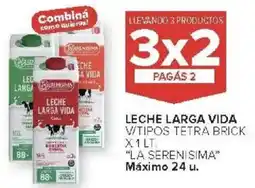 Carrefour La serenisima leche larga vida vtipos tetra brick oferta