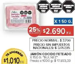 Carrefour Bulnez jamón cocido fete ado oferta