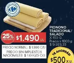 Carrefour Pionono tradicional/ salado oferta