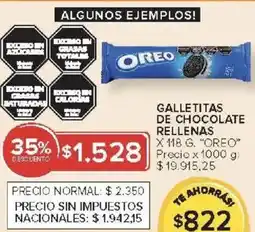 Carrefour Oreo galletitas de chocolate rellenas oferta