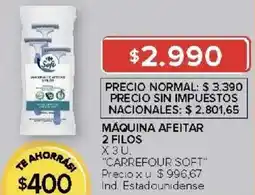 Carrefour Carrefour soft máquina afeitar 2 filos oferta