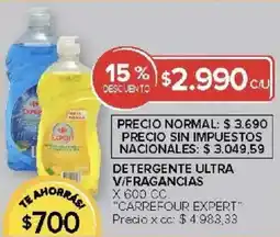 Carrefour Carrefour expert detergente ultra v/fragancias oferta
