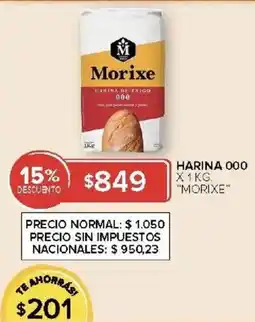 Carrefour Morixe harina 000 oferta