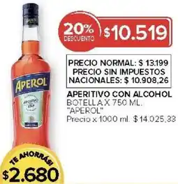 Carrefour Aperol aperitivo con alcohol botella oferta
