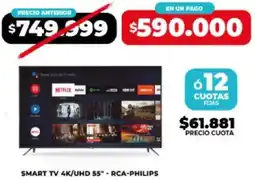 Supermayorista Vital Rca-Philips smart tv 4k/uhd 55" oferta