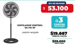 Supermayorista Vital Ventilador ventisol de pie 18" oferta