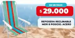 Supermayorista Vital Reposera reclinable mor 8 posicio. acero oferta