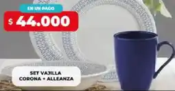 Supermayorista Vital Set vajilla corona + alleanza oferta