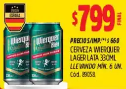 Supermercados Yaguar Cerveza wierquer lager lata oferta