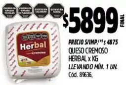 Supermercados Yaguar Herbal queso cremoso oferta