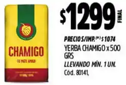 Supermercados Yaguar Chamigo yerba oferta
