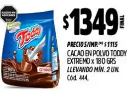 Supermercados Yaguar Toddy cacao en polvo extremo oferta