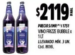 Supermercados Yaguar Frizze bubble vino oferta