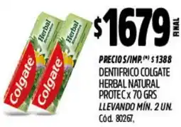 Supermercados Yaguar Colgate herbal natural protec oferta