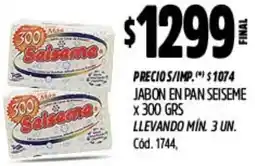 Supermercados Yaguar Seiseme jabon en pan oferta