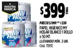 Supermercados Yaguar My hogar papel higienico blanco oferta