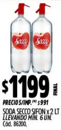 Supermercados Yaguar secco Soda sifon oferta