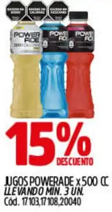 Supermercados Yaguar Powerade jugos oferta
