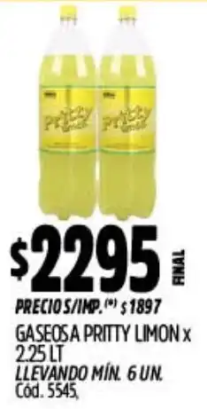 Supermercados Yaguar Pritty gaseosa limon oferta