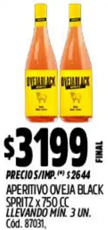Supermercados Yaguar oveja black aperitivo spritz oferta