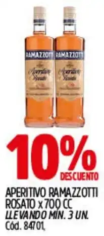 Supermercados Yaguar Ramazzotti aperitivo rosato oferta