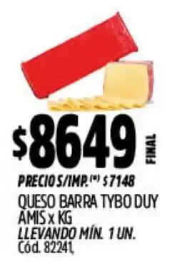 Supermercados Yaguar Queso barra tybo duy amis oferta