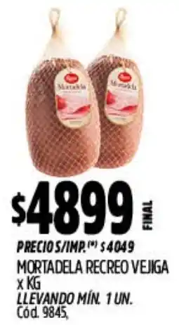 Supermercados Yaguar Mortadela recreo vejiga oferta