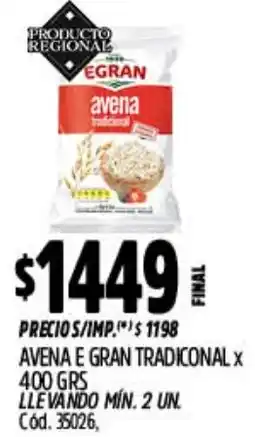 Supermercados Yaguar Avena e gran tradiconal oferta