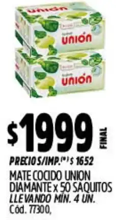 Supermercados Yaguar Unión mate cocido diamante oferta