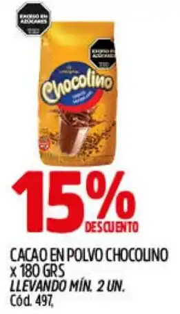 Supermercados Yaguar Chocolino cacao en polvo oferta