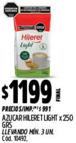 Supermercados Yaguar Hileret azucar light oferta