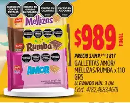 Supermercados Yaguar Galletitas amor/ mellizas/rumba oferta