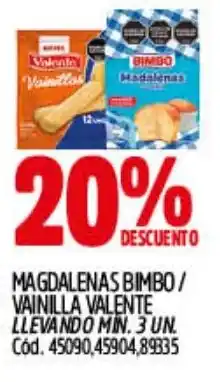 Supermercados Yaguar Magdalenas bimbo/ vainilla valente oferta
