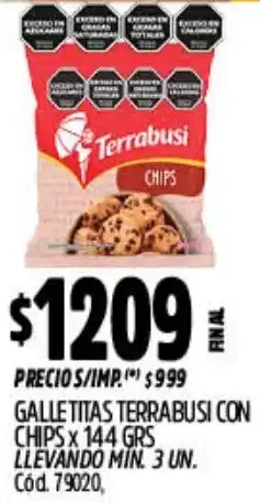 Supermercados Yaguar Terrabusi galletitas con chips oferta