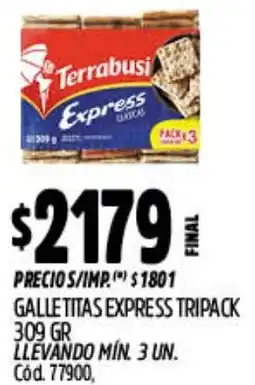 Supermercados Yaguar Terrabusi galletitas express tripack oferta