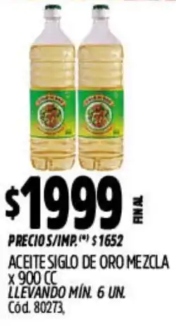 Supermercados Yaguar Aceite siglo de oro mezcla oferta