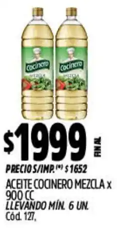 Supermercados Yaguar Cocinero aceite mezcla oferta