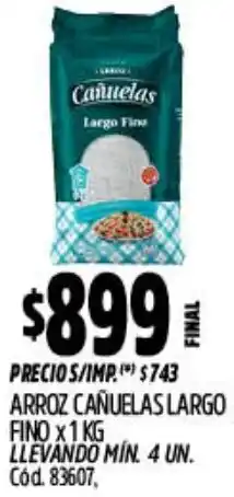 Supermercados Yaguar Cañuelas arroz largo fino oferta