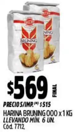 Supermercados Yaguar Bruning harina 000 oferta