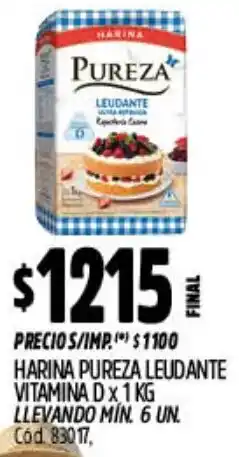 Supermercados Yaguar Pureza harina leudante vitamina D oferta