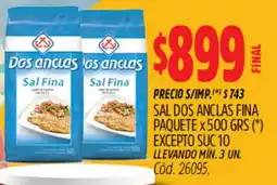 Supermercados Yaguar Dos anclas sal fina paquete oferta