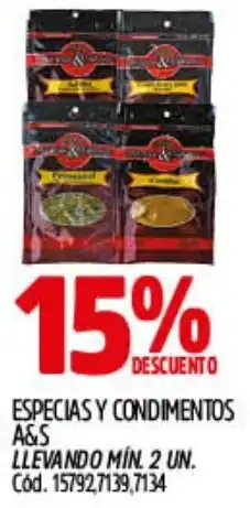 Supermercados Yaguar A&S Especias y condimentos oferta