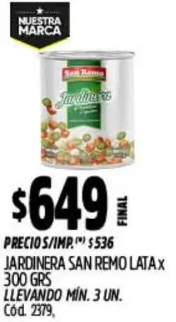 Supermercados Yaguar San remo jardinera lata oferta