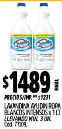 Supermercados Yaguar Ayudín lavandina ropa blancos intensos oferta